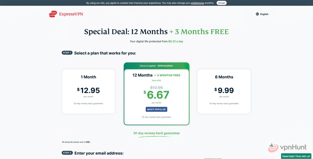 express vpn pricing