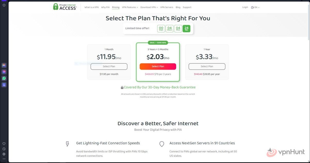 pia pricing plans