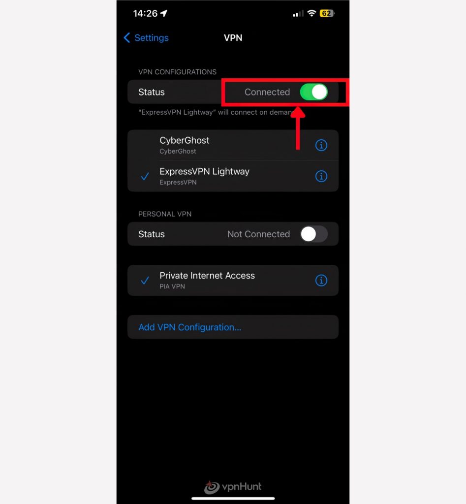 iphone vpn keeps turning on