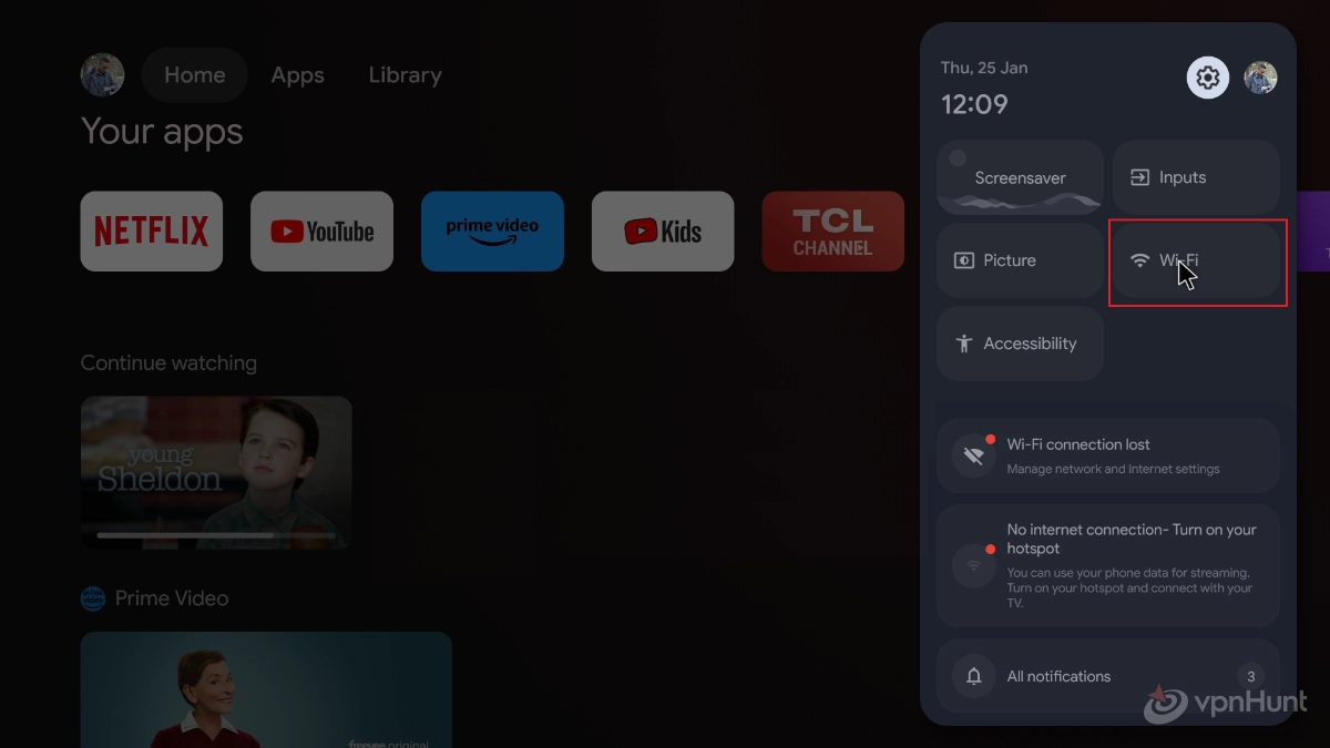 how to connect my tcl tv to wifi without remote