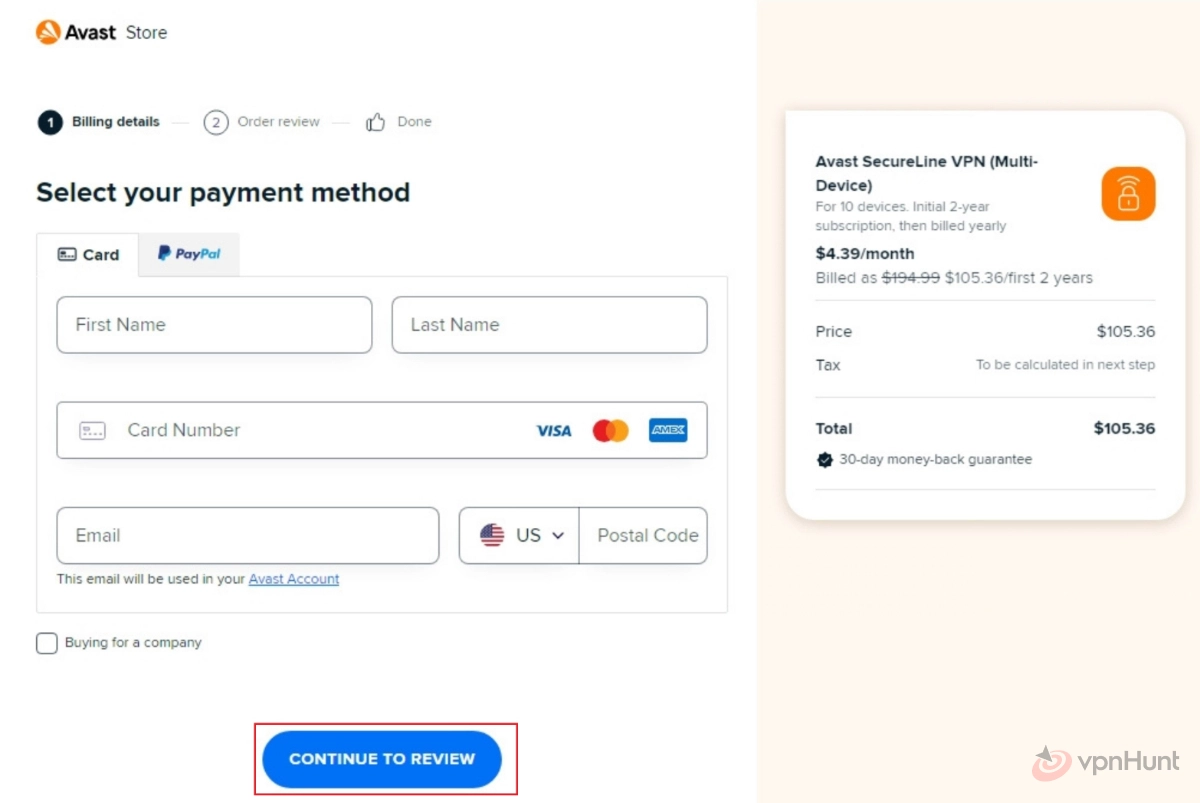 how much is avast vpn