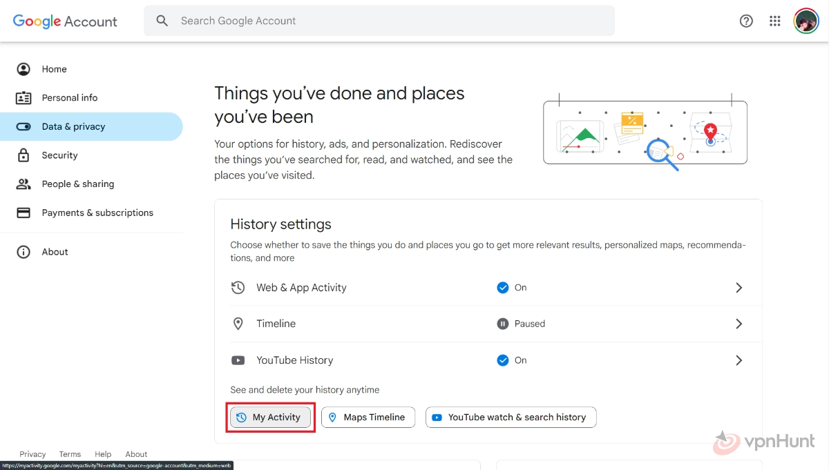how to delete your google search history