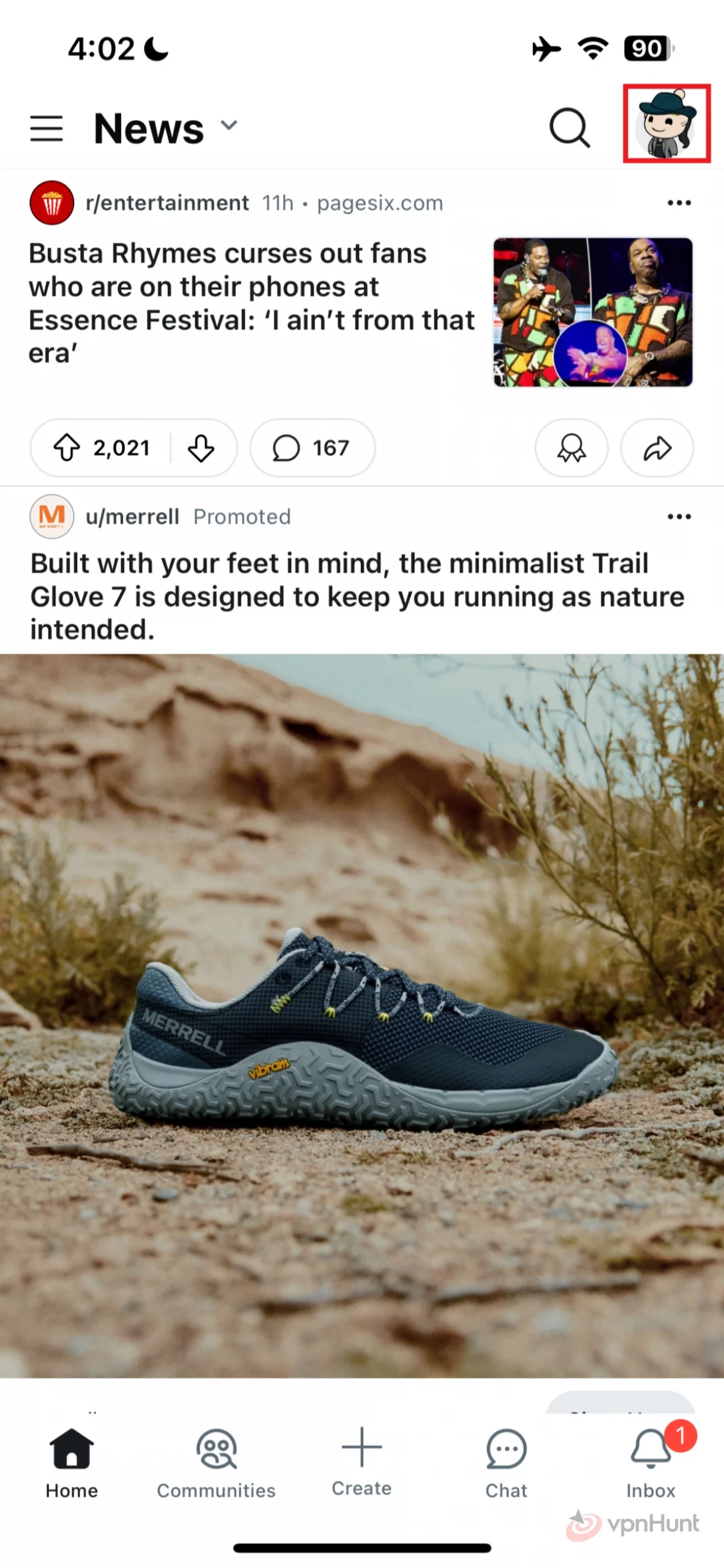 delete reddit account mobile