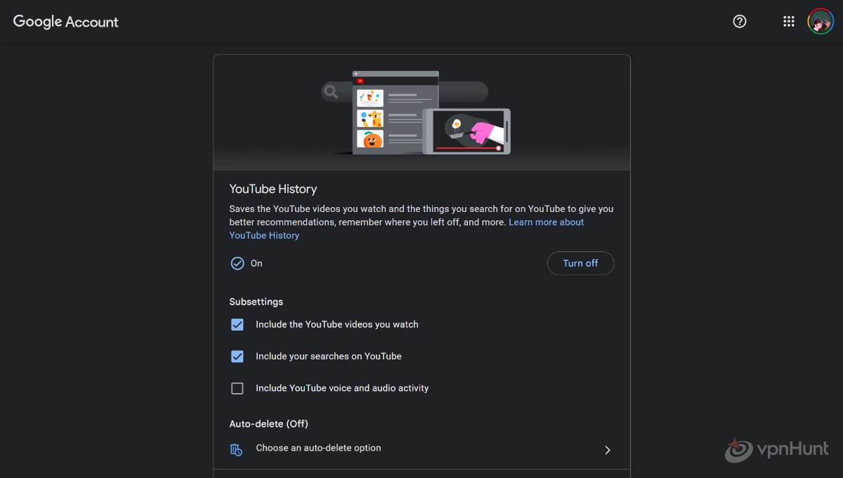 how to clear search history