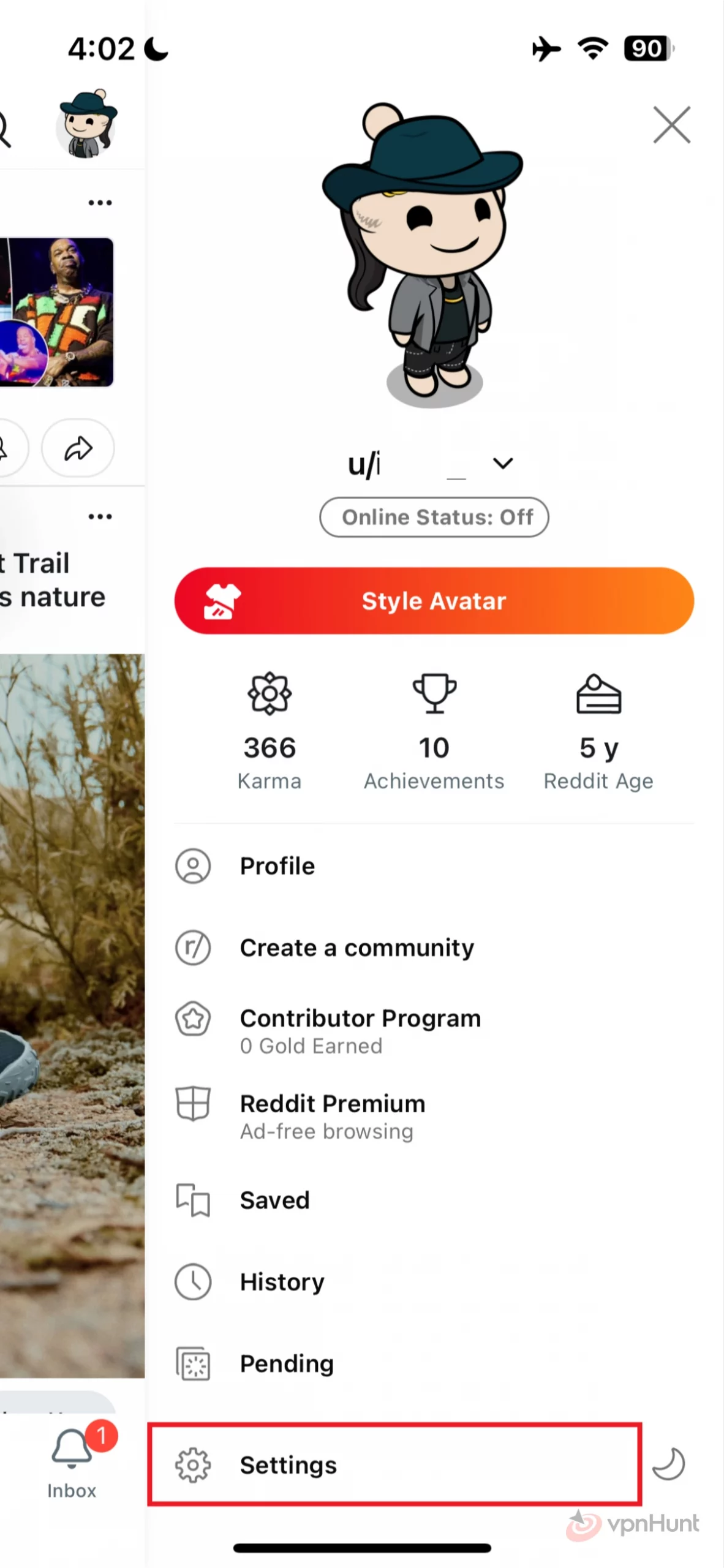how to delete my reddit account