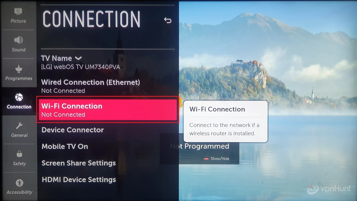 how to connect lg smart tv to wifi without remote