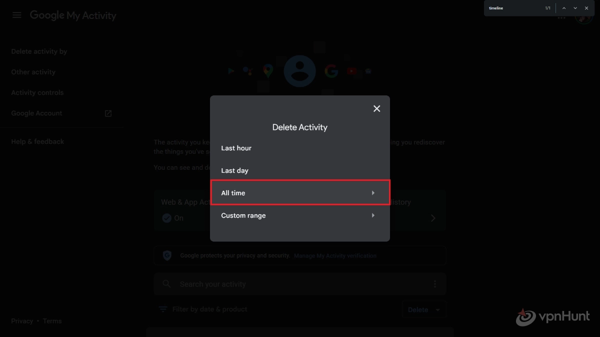how to delete google search history on chrome