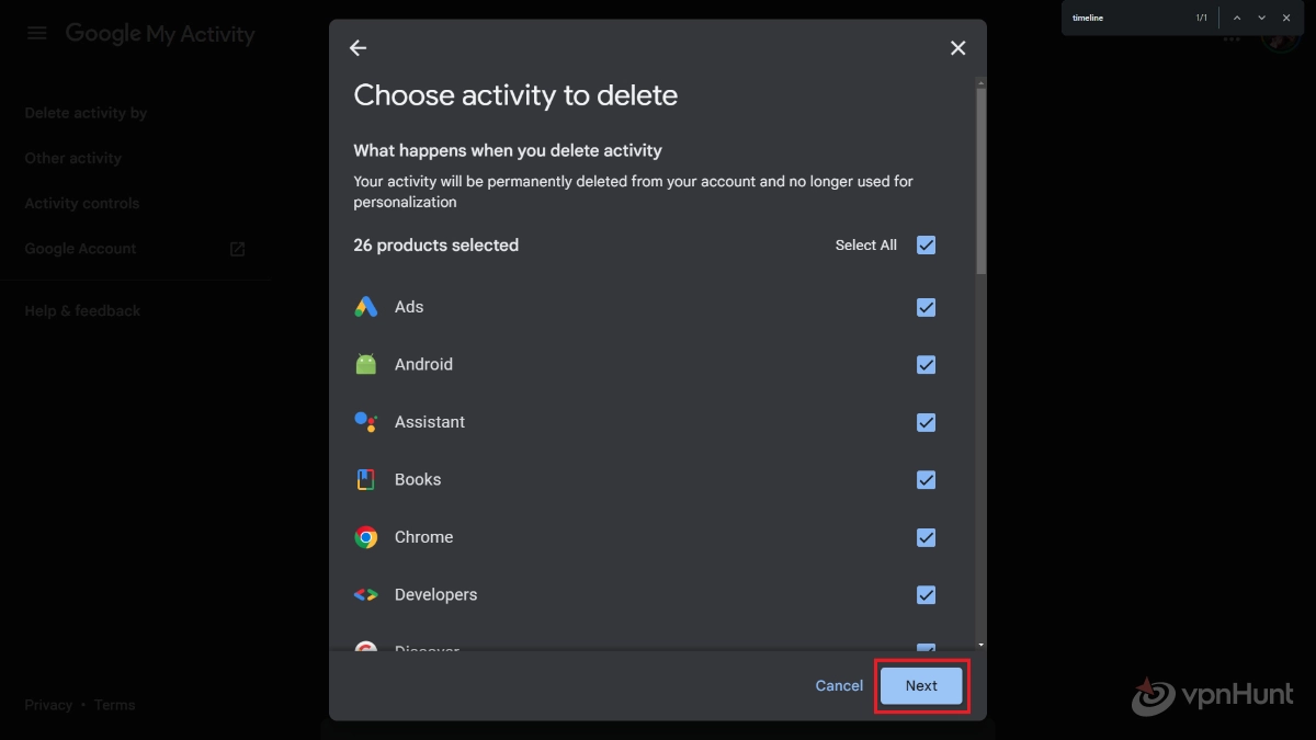 how to delete all google search history on iphone