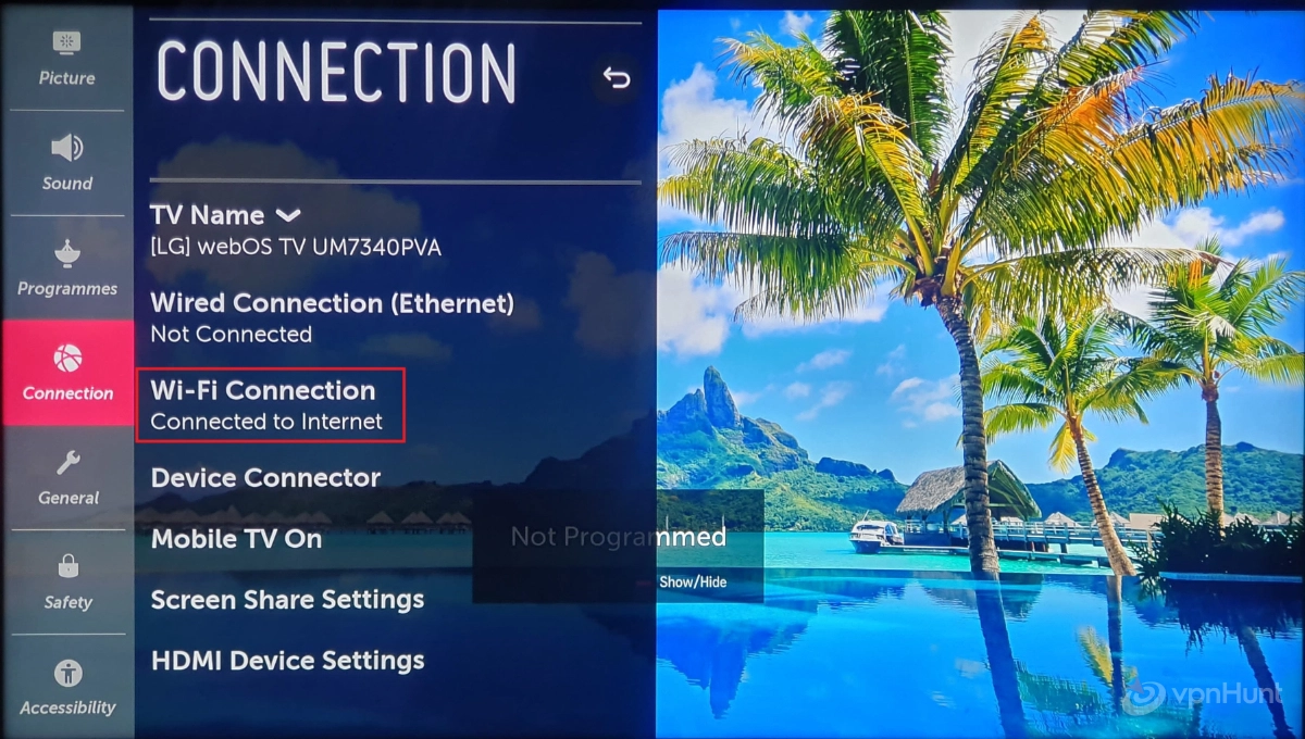 how to connect lg tv to wifi without remote or mouse