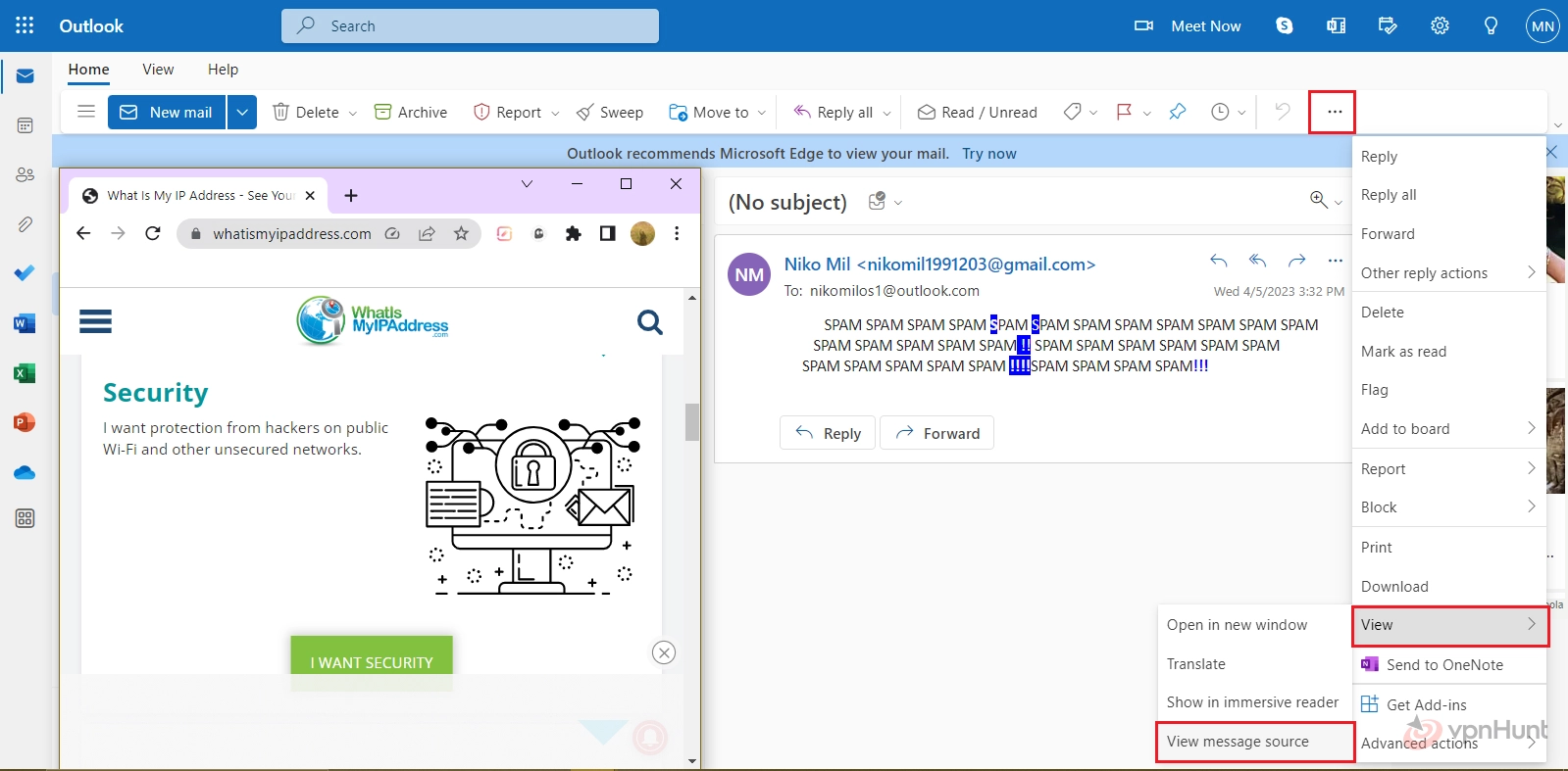 how to trace an email ip address