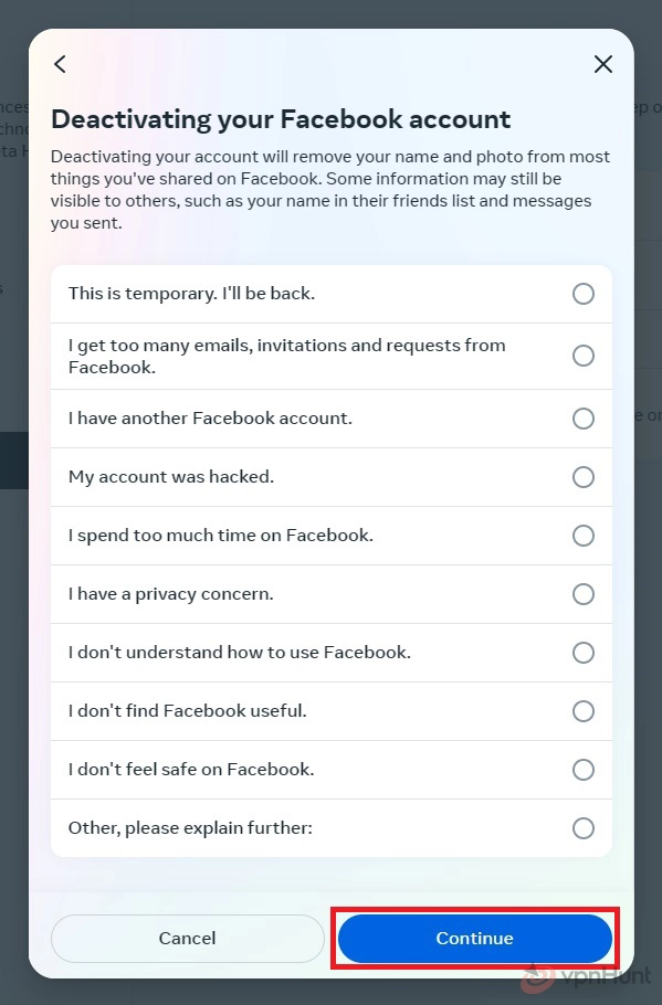 how do i deactivate my facebook account