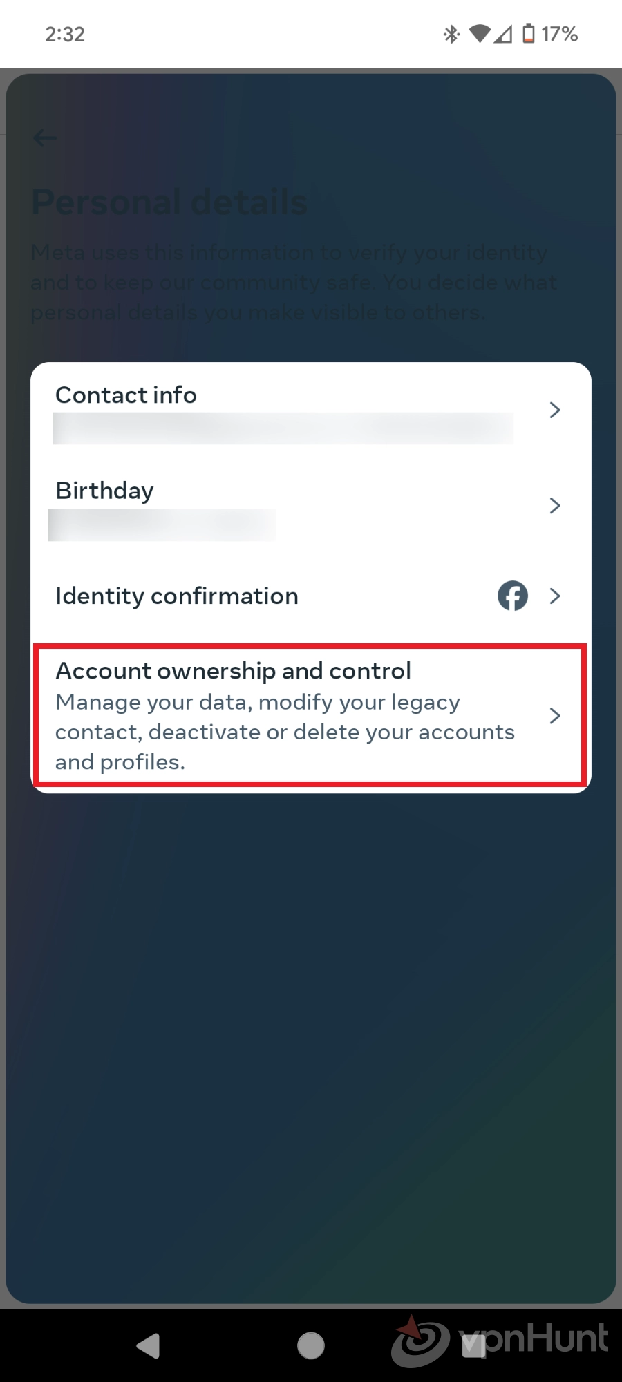 facebook take a break