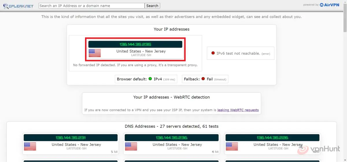 vpn dns leak test