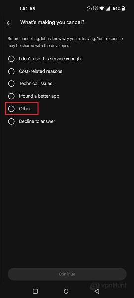 cancel ipvanish subscription
